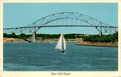 Cape Cod Canal, E. D. West Co., South Yarmouth, Cape Cod, Postcard