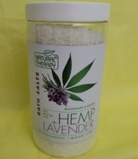 Bath Salts Hemp  Lavender Natural Therapy 37 Oz Rejuvenates  Revives Dead Sea
