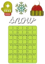 New Retired Sizzix Thinlits Winter 4pc & emboss`#663098 Retail $9.99 Tim Holtz