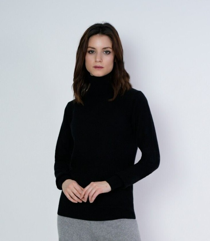 1st American Maglia Dolcevita 100% Cashmere Made in Italy