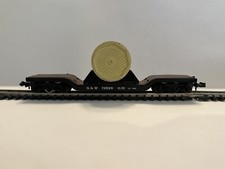 TRIX NORFOLK & WESTERN DEPRESSED FLATCAR w/CA...