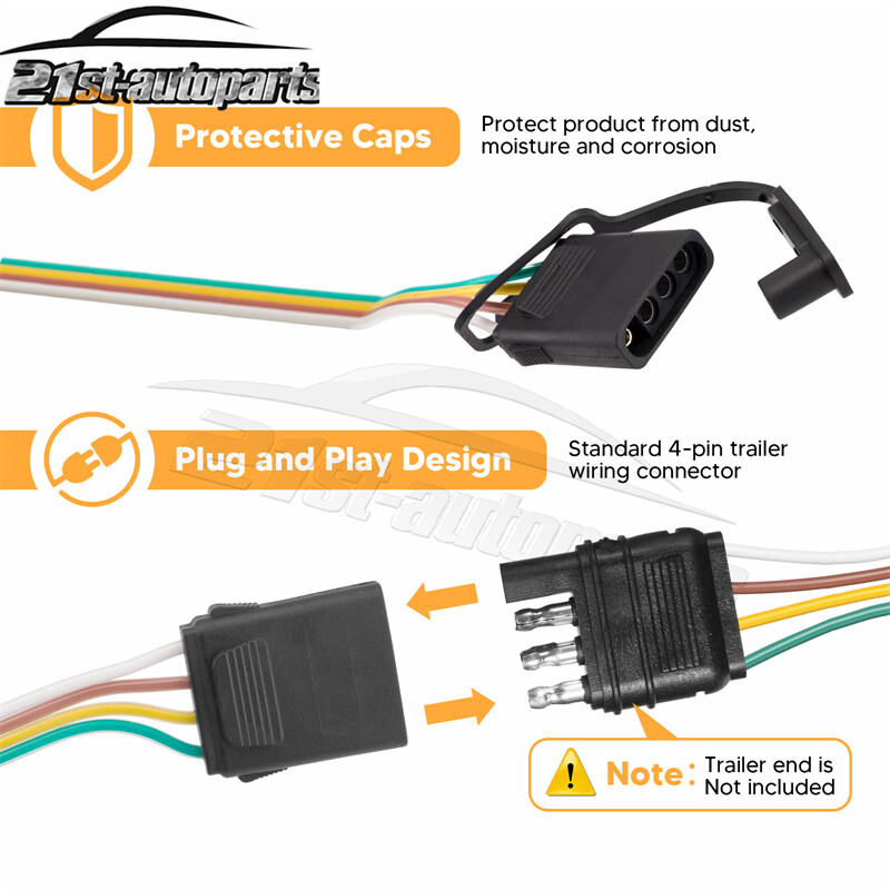 4way Trailer Hitch Wiring Tow Harness For Hyundai Santa Fe & KIA