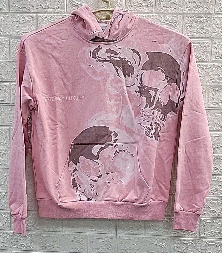 New Gateway Luxury Pullover Hoodie W/Pocket Pink Size Small