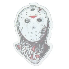 Friday the 13th Jason Voorhees Head Mask Undead Halloween Horror Movie Sticker
