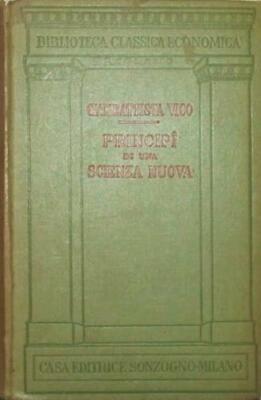 PRINCIPI DI UNA SCIENZA NUOVA G.Vico Sonzogno 1934 | eBay