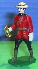TOY SOLDIERS METAL RCMP ROYAL CANADIAN POLICE OFFICER WITH BUGEL 54MM