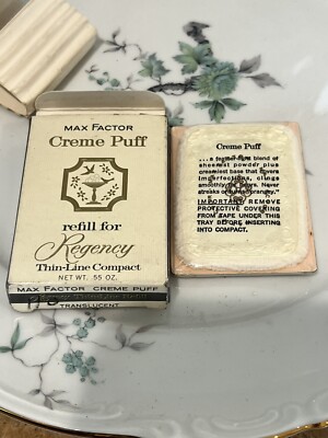 VINTAGE  MAX FACTOR  REGENCY CREME PUFF REFILL TRANSLUCENT COMPACT POWDER NEW