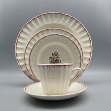 Spode England French Flowers 5pc Place Setting