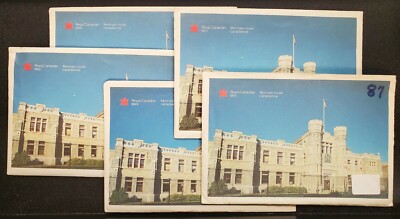 Lot of (5) 1987 Royal Canadian Mint Uncirculated 6-Coin Sets - ENN