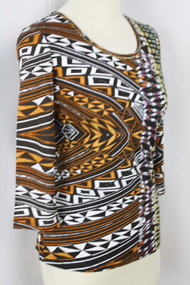 Damen Shirt Tunika Oberteil abstrakt Kettenmuster Glitzer IMAGINI Gr.38,42,