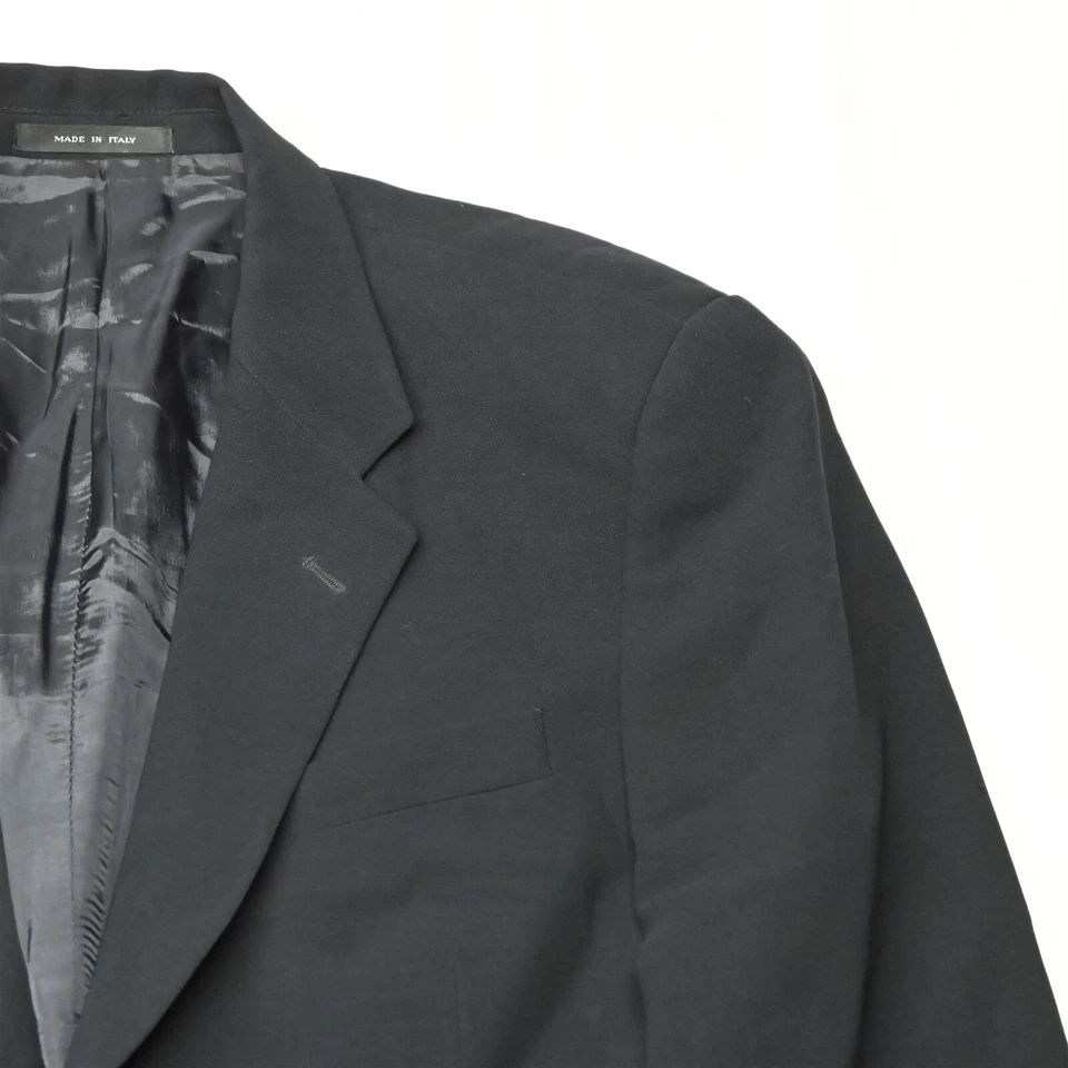 Vtg Emporio Armani 42S Navy Blue Wool Italy Old Money Suit Jacket Sport Coat - Image 2 of 4