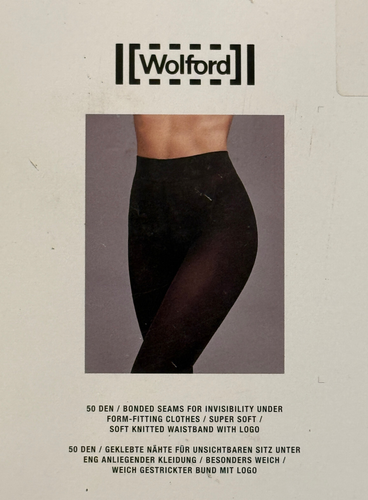 Wolford 14434-7005 Women's L Pure 50 Denier Tights Black US Large - Picture 6 of 7