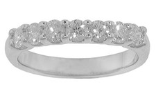1.00 Ct. TW Ladies Round Diamond Wedding Band in Sculpted Setting SI-1 Clarity