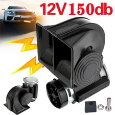 Super Loud Train Electric Air Horn 150DB Dual Trumpets Car Truck Boat Speaker