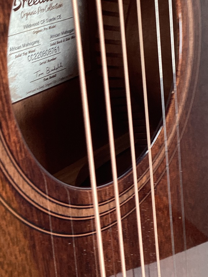 Breedlove OW Pro Companion Suede CE Acoustic Electric Guitar, Mahogany