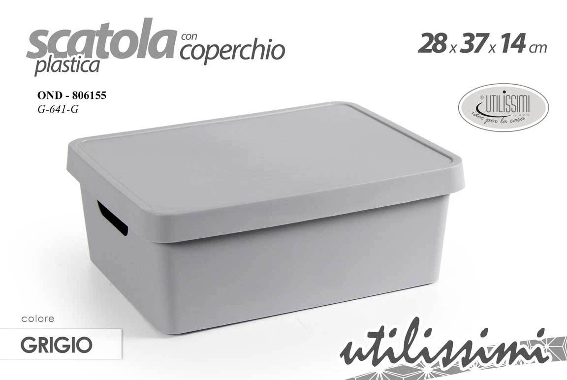 Cestino portaoggetti pieghevole in plastica spessa, grande capacità, impilabile per casa, ufficio, campeggio (S 18,5 X 10,2 X 2,6 pollici) | Leroy Merlin