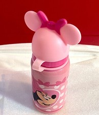 Aluminium Minnie Mouse Water Bottle Pink Disney 8 EUC
