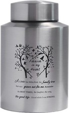 6 Inches Small Urn for Human Ashes Stainless Steel Mini Cremation Urn Small Keep