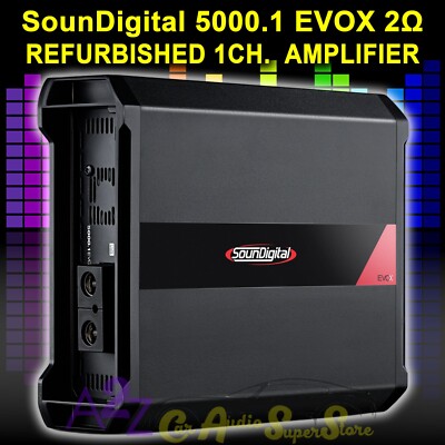 5000.1 EVOX - 2 Ω 1 CHANNEL SounDigital AMPLIFIER 5000 WATTS