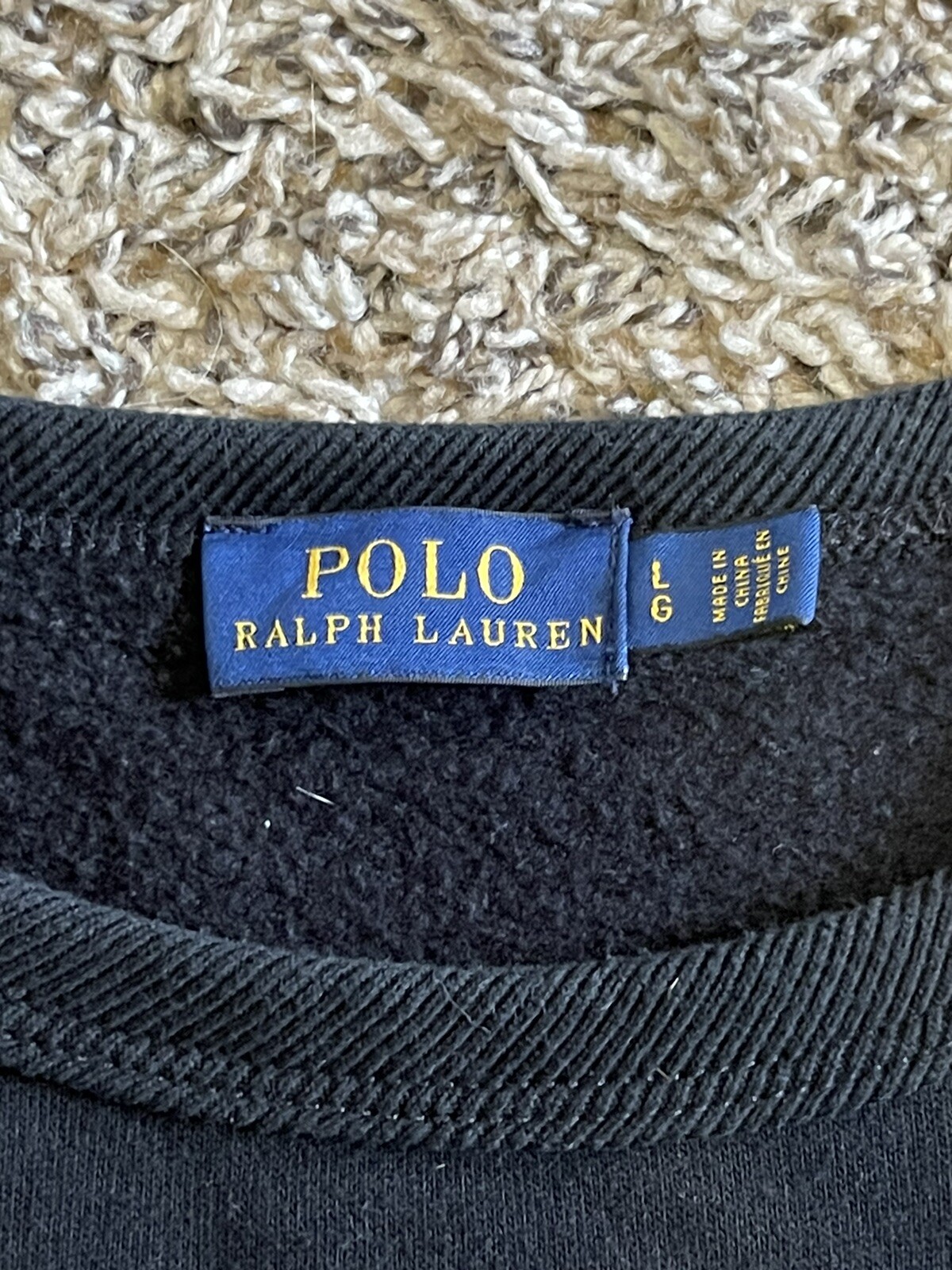 Felpa Polo Ralph Lauren gioventù grande nero logo gioventù grafica pony