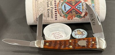   Great Eastern Cutlery GEC Northfield 38 Burnt Orange Bone English Whittler
