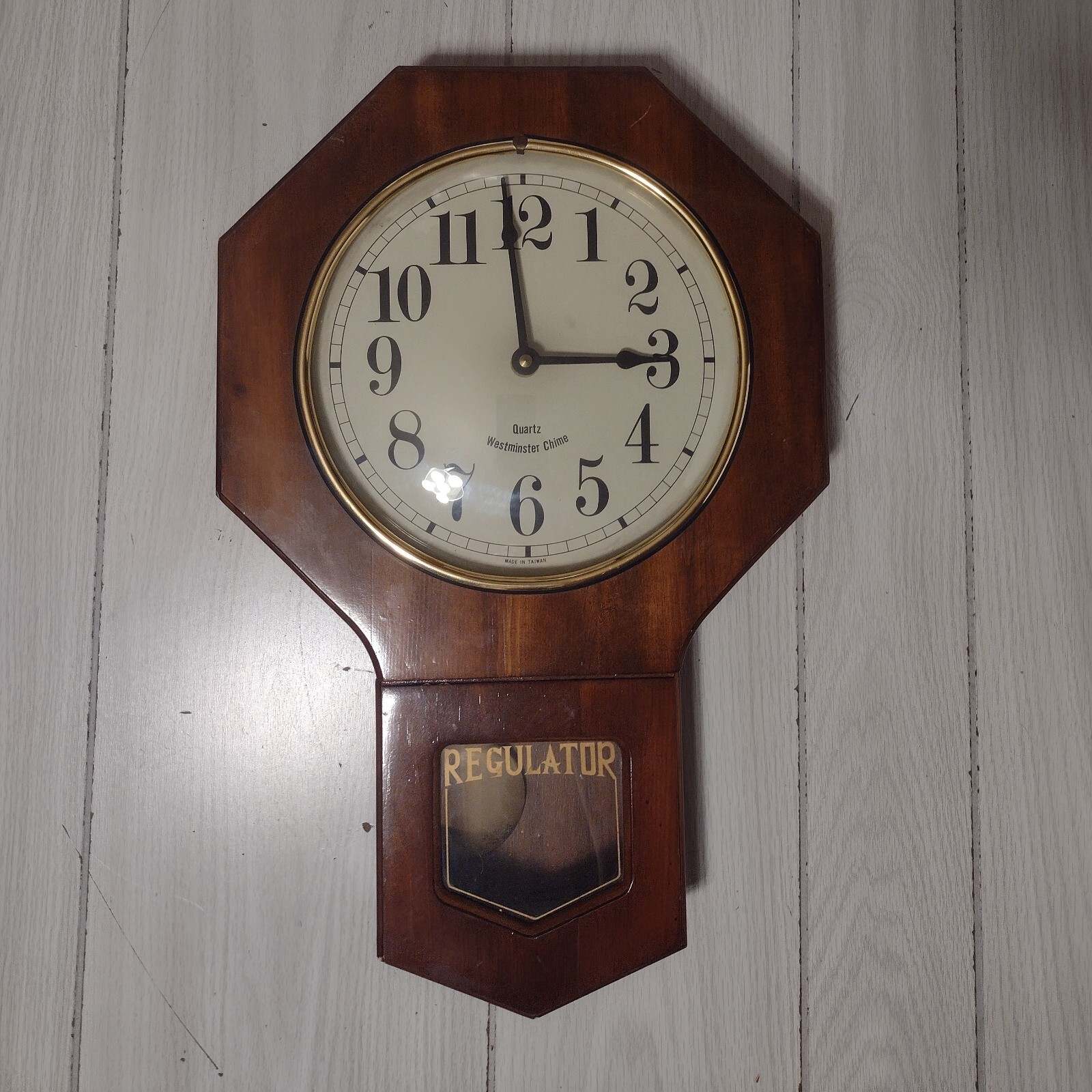 Vintage Wood Regulator Classic Manor Wall Clock Westminster Chime