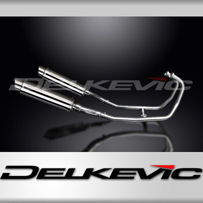 Kawasaki GPZ500S Ninja 500 87-09 Full Exhaust 2-2 14'' Round Stainless Mufflers