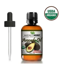 Mayan's Secret  Unrefined Avocado Oil Organic Cold Pressed 4oz - For Skin & Hair