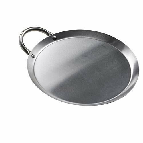 Stainless Steel Round Small Comal 11.5" Silver Heavy Duty Tortillas