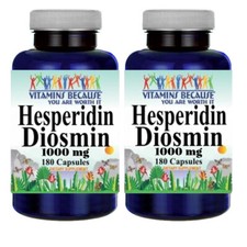 Hesperidin Diosmin 50mg/450mg 2X180 Caps by Vitamins Because 1000mg per 2 Caps