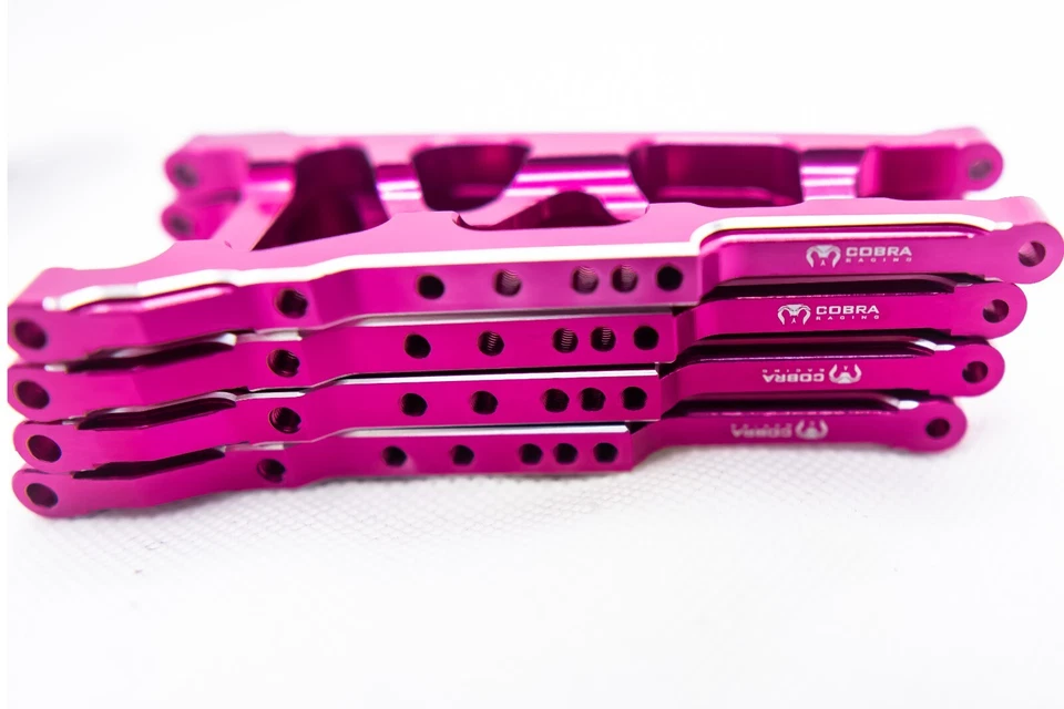 CR (F + R) PINK Aluminum A-Arms For Traxxas Slash 4x4, Rustler, Stampede - Image 2 of 4