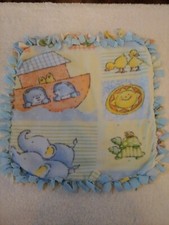 Handmade Child's - TODDLER TAGALONG Blanket - BABY NOAH'S ARK