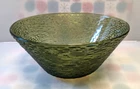 Mid Century Vintage Anchor Hocking Soreno Avocado 11" Glass Salad/Chip Bowl