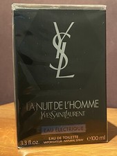 YSL LA NUIT DE L'HOMME Eau Electrique 3.3 Oz / 100 ml Esu de Toillete Spray RARE
