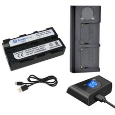 Dual LCD Ladegerät + Akku 2400mAh für Sony DSR-200 DSR-300 DSR-PD100A GV Serie