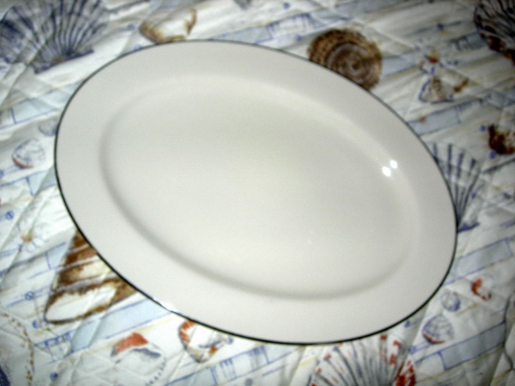 LENOX 17-inch Platinum Trim Platter Brookdale Charleston Continental USA