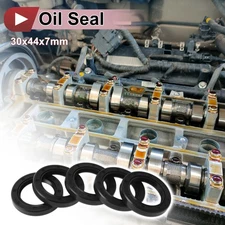 Rotary Shaft Seal Oil Seal Nitrile 70 Durometer Rubber 30x44x7mm Black 5 Pcs