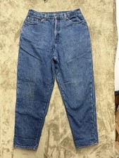 LL Bean Original Fit Relaxed Fleece Lined Jeans Women’s 14 Blue Made in USA