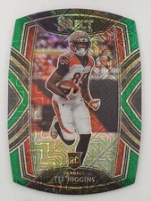 2022 Panini Select - Club Level Tee Higgins #280 Green Prizm Die-Cut /5