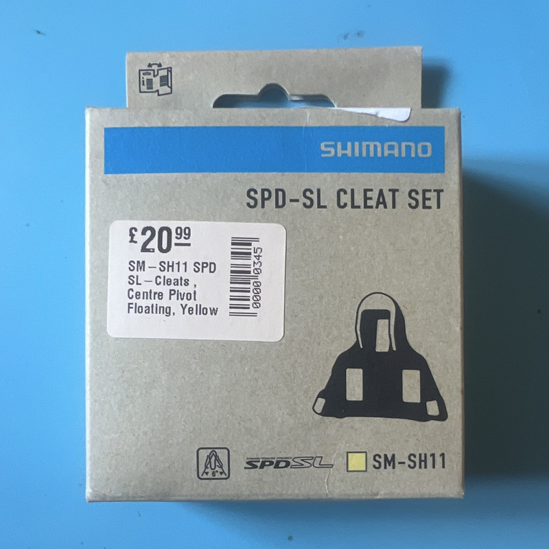Shimano SPD-SL Cleats SM-SH11/Y42U98010 Yellow/Black for SPD-SL Pedals