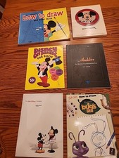 Lot Of 6 Walt Disney Mickey Mouse Vintage Books Scrapbook  Bug's Life Alladin 