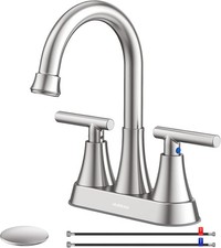 Bathroom Faucets Sink 3 Hole 4 inch Brushed Nickel Bathroom Sink Faucet