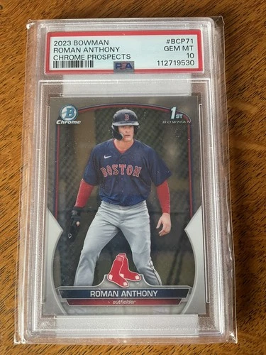 ROMAN ANTHONY 1st 2023 Bowman Chrome Prospects BOSTON RED SOX Rookie RC PSA 10