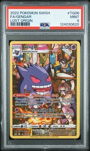 2022 POKEMON SWORD & SHIELD LOST ORIGIN #TG06 FULL ART/GENGAR PSA 9