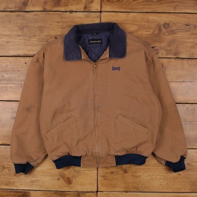 Dunbrooke Bomber Jacket L Mens Beige Canvas Workwear Brown Chore Heavy Duty