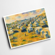 A6 PRINT - The Caravan Site, Trecco Bay, Porthcawl (b) - Vintage Art Style