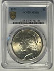 1925  PEACE DOLLAR PCGS MS 66
