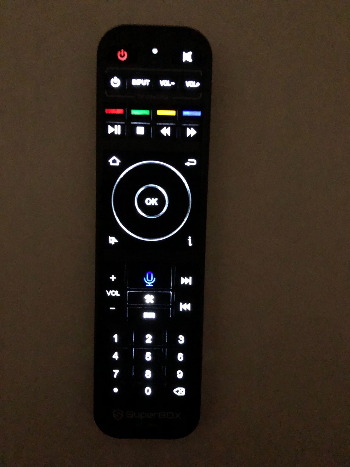 SuperBOX Backlight Remote RC-200L ,Bluetooth for S5 ,S6 ,S7 Max,Elite Ultra