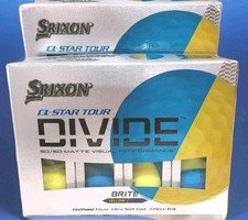 24 New 2022 Srixon Q-Star Tour Divide Blue/Yellow - 2 Dozen