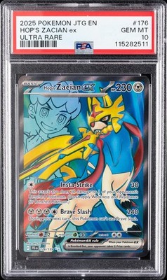PSA 10 HOPS ZACIAN EX 176 ULTRA RARE - JOURNEY TOGETHER 2025 | eBay